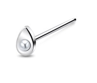 Pear Pearl Silver Straight Nose Stud NSKA-202p 